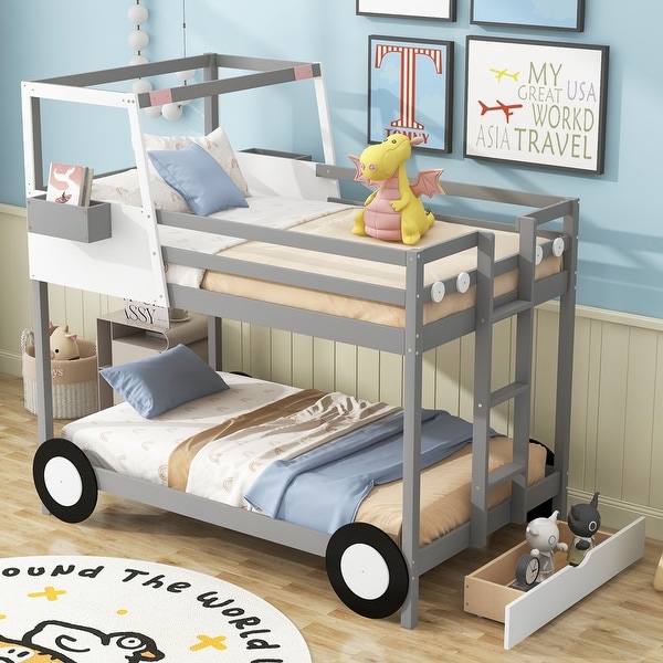 Car bunk bed with slide online